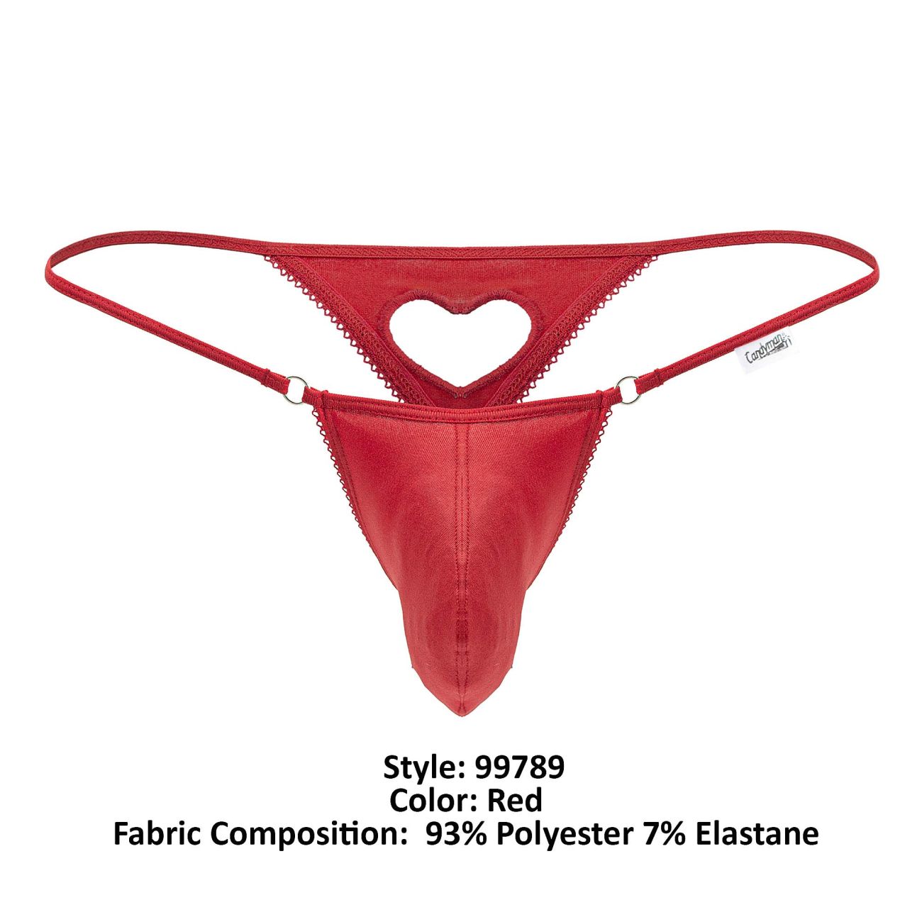 CandyMan 99789 Herz-Tangas, Farbe Rot