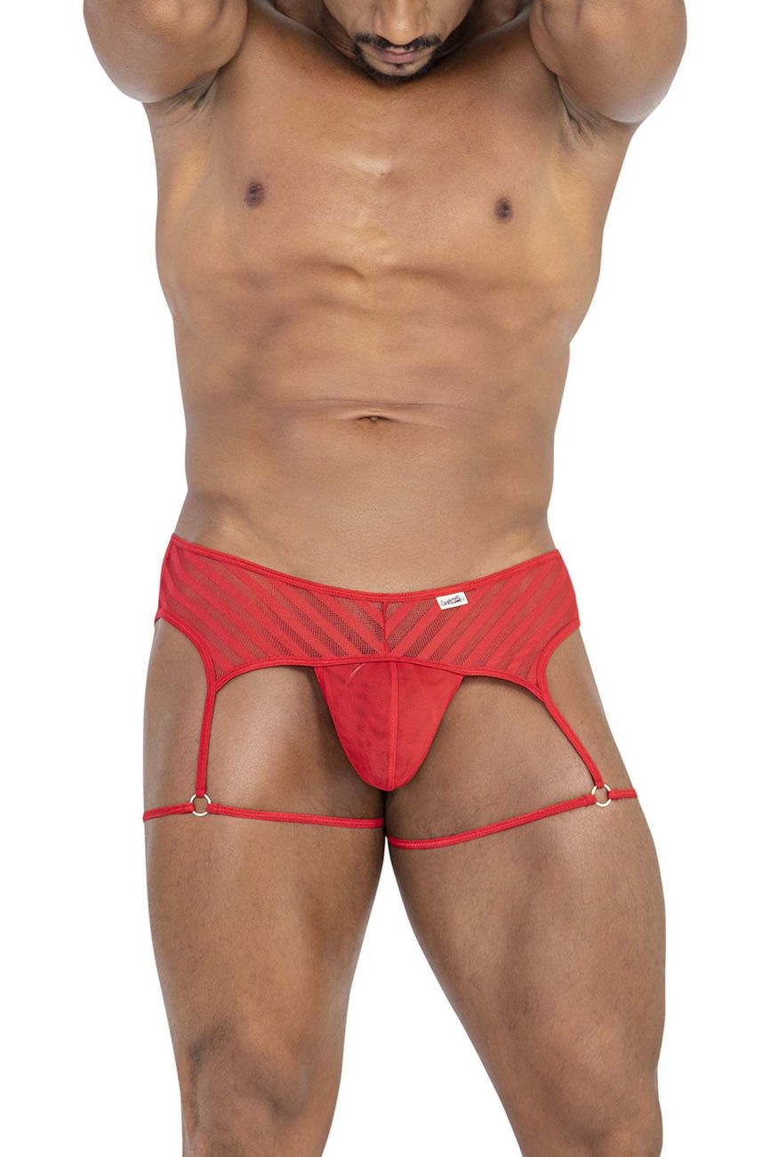 CandyMan 99792 Mesh Garter Thongs Color Red - DealByEthan.gay loves CandyMan