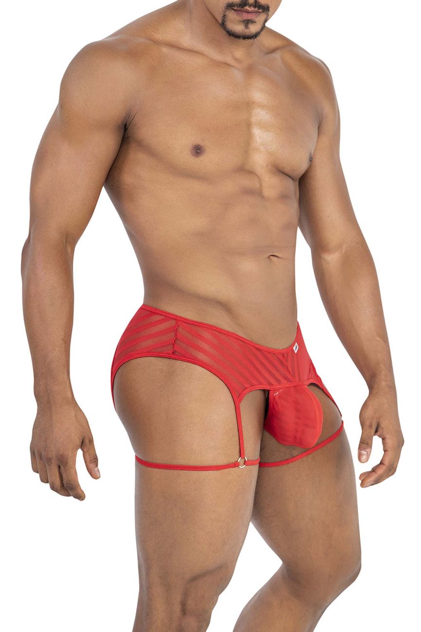 CandyMan 99792 Mesh Garter Thongs Color Red - DealByEthan.gay loves CandyMan