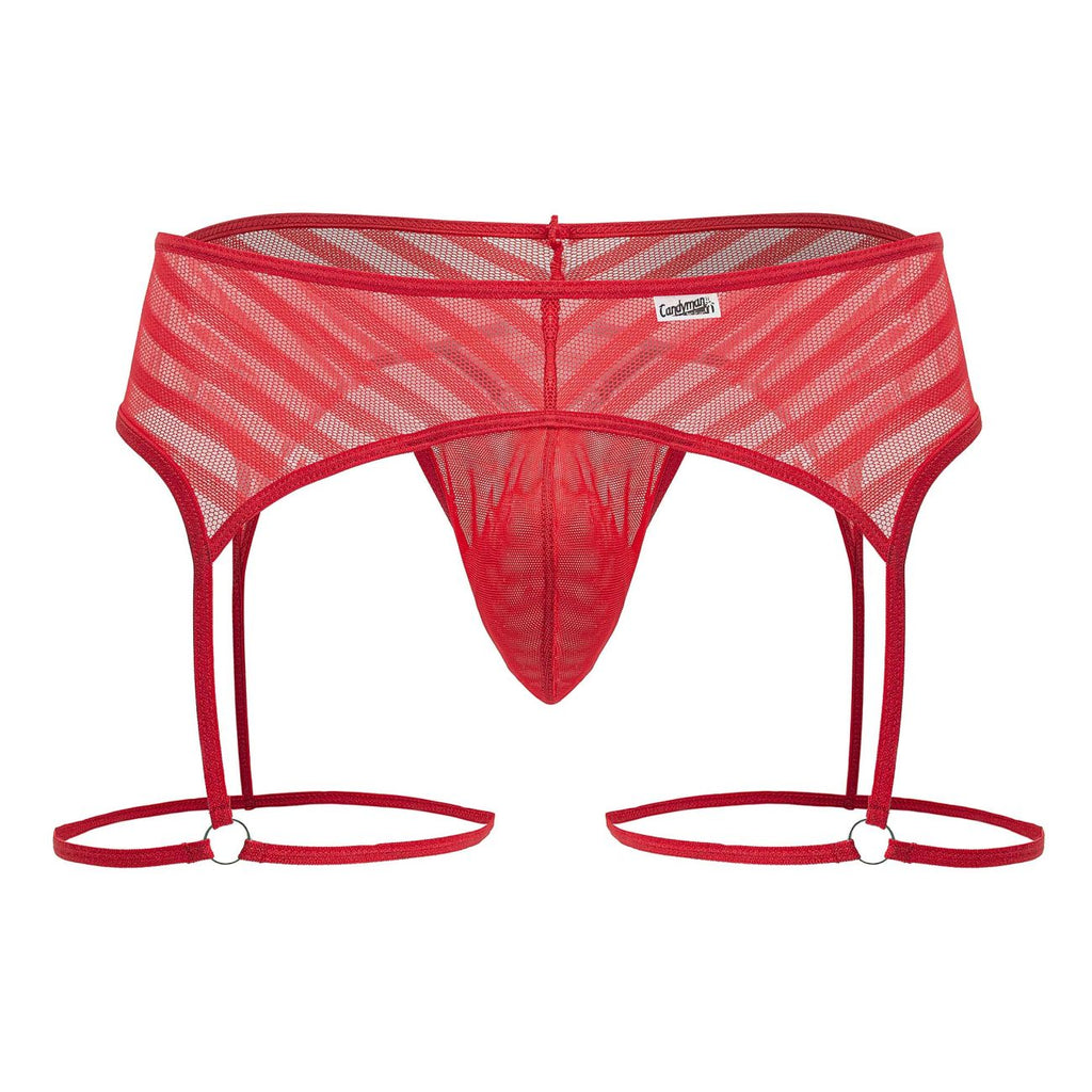 CandyMan 99792 Mesh Garter Thongs Color Red - DealByEthan.gay loves CandyMan