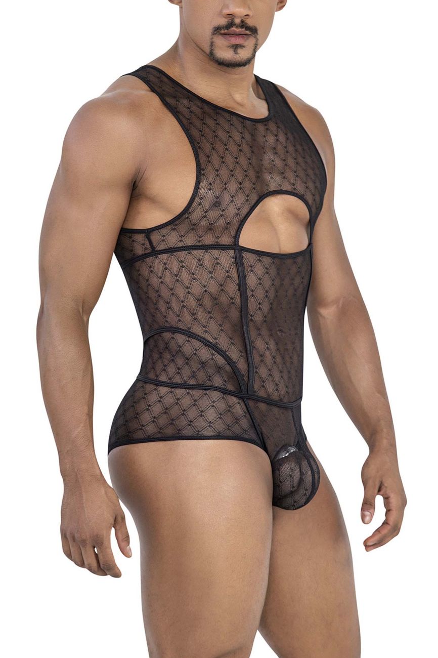 CandyMan 99794 Mesh Bodysuit Color Black - DealByEthan.gay loves CandyMan