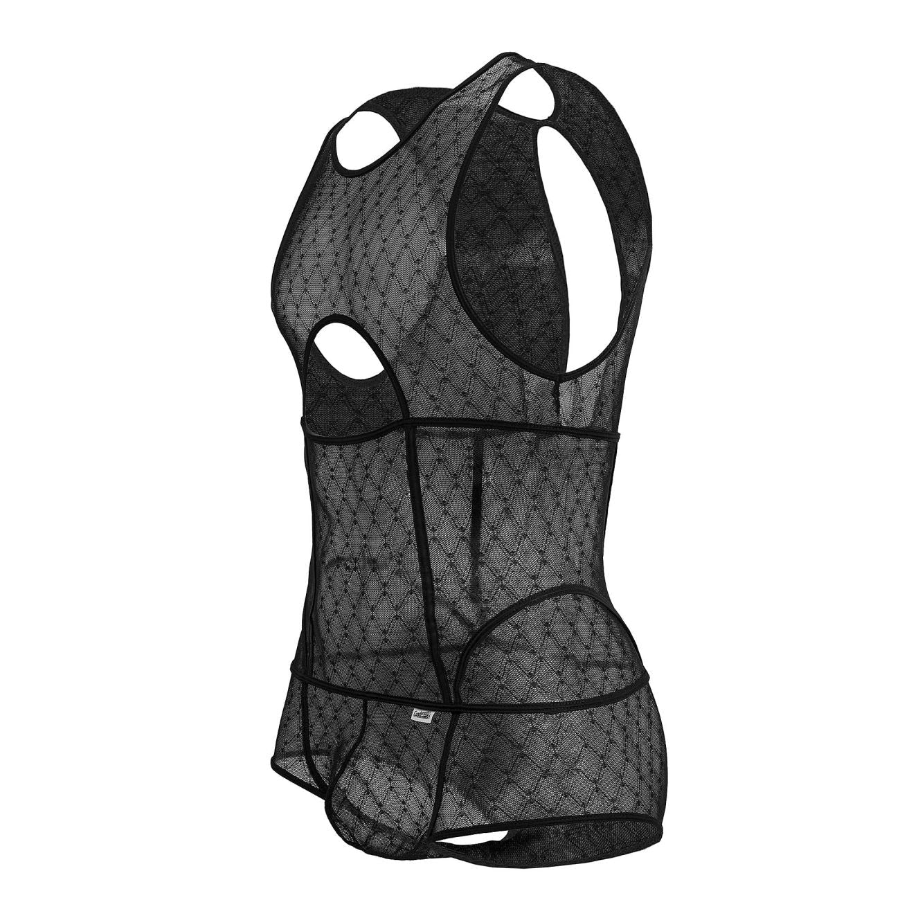 CandyMan 99794 Mesh Bodysuit Color Black - DealByEthan.gay loves CandyMan