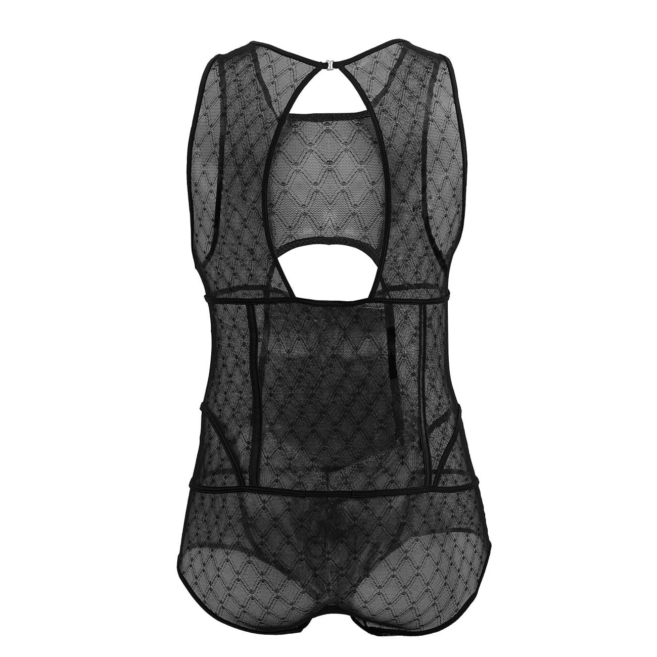 CandyMan 99794 Mesh Bodysuit Color Black - DealByEthan.gay loves CandyMan
