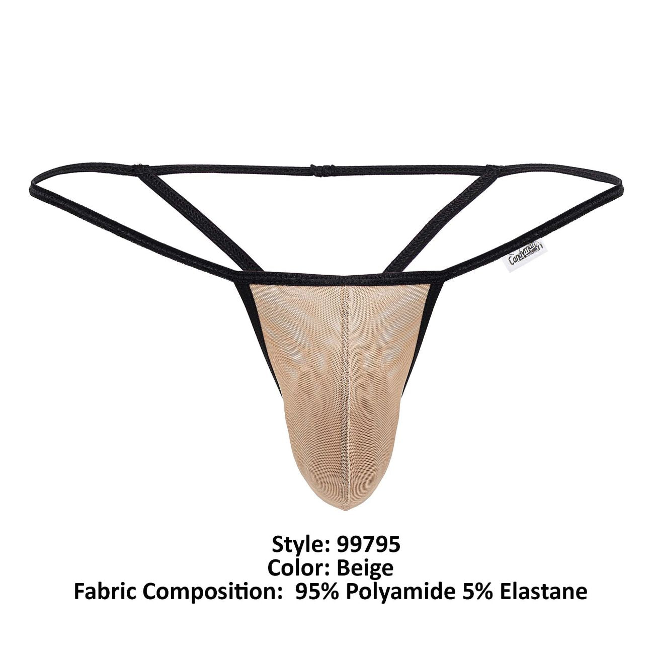 CandyMan 99795 Mesh G-String Tangas Farbe Beige