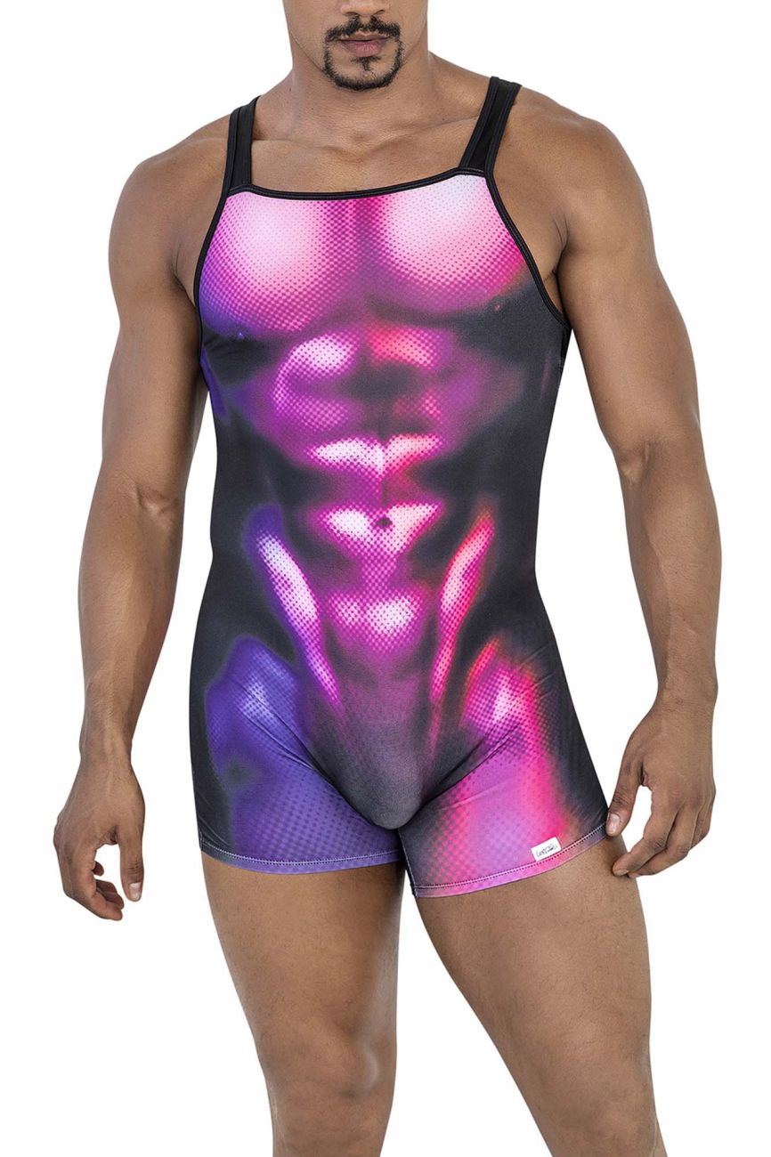 CandyMan 99796 Muscle Onesie Bodysuit Color Magenta - DealByEthan.gay loves CandyMan