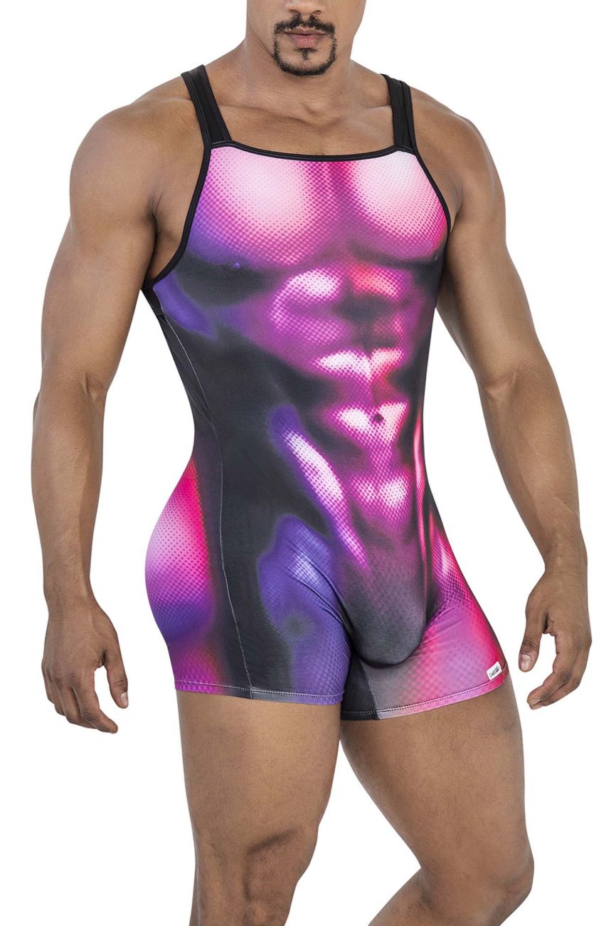 CandyMan 99796 Muscle Onesie Bodysuit Color Magenta - DealByEthan.gay loves CandyMan