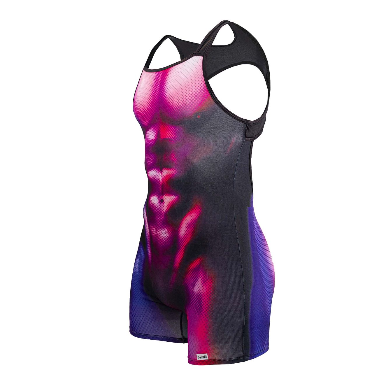 CandyMan 99796 Muscle Onesie Bodysuit Color Magenta - DealByEthan.gay loves CandyMan