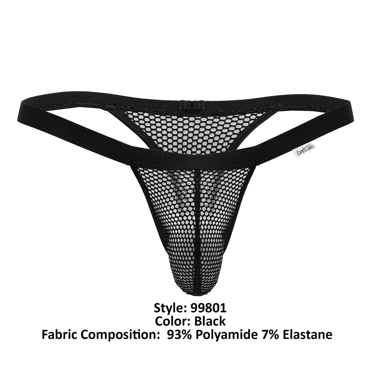 CandyMan 99801 Mesh-Tangas, Farbe Schwarz