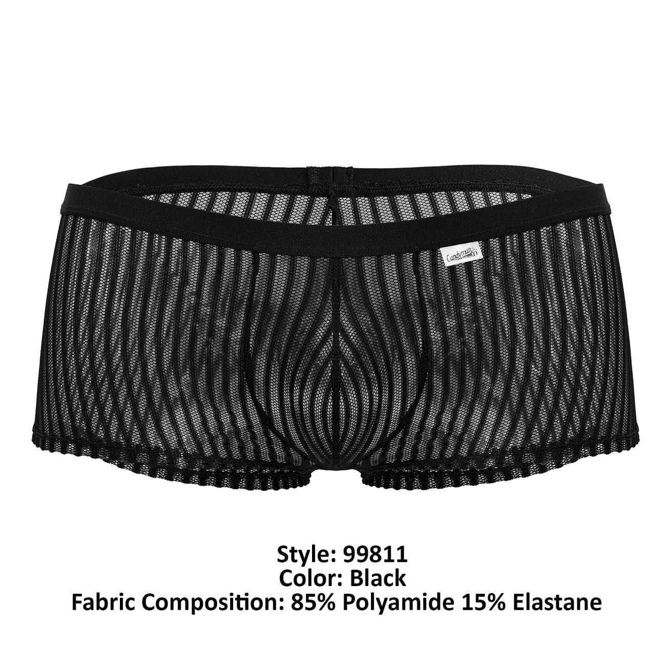 CandyMan 99811 Mesh Trunks Color Black - DealByEthan.gay loves CandyMan