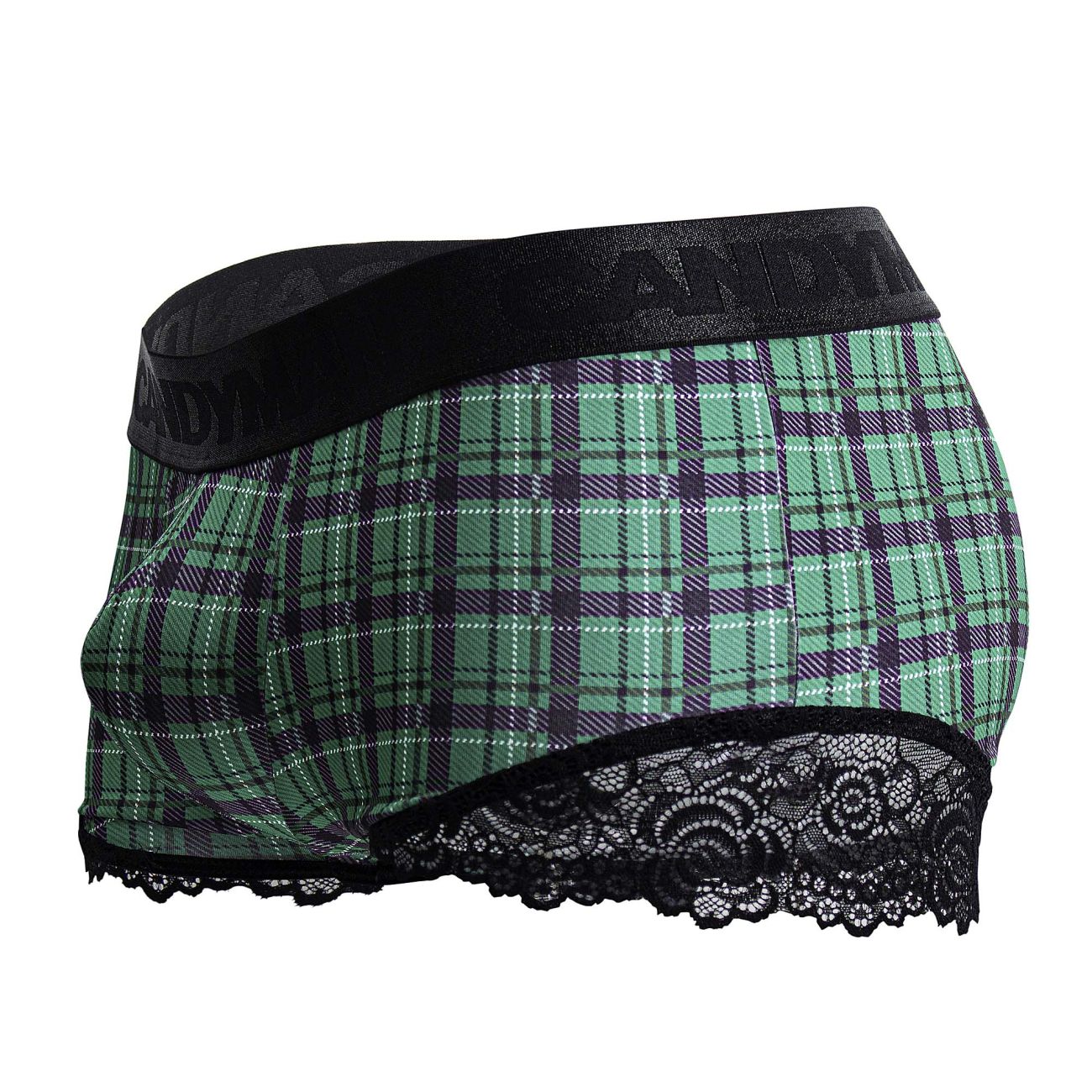 CandyMan 99821 Back to School Trunks Color Green Plaid - DealByEthan.gay loves CandyMan