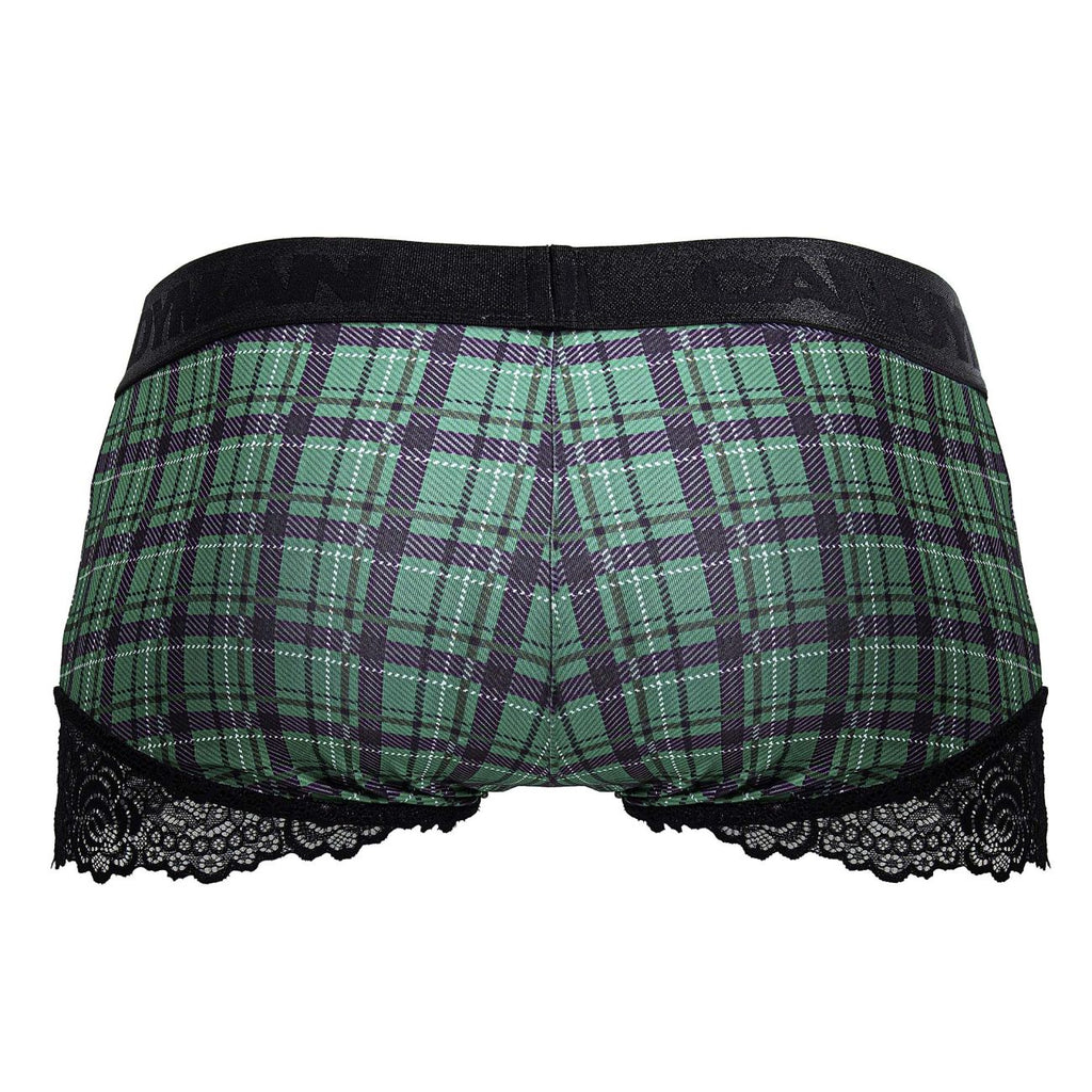 CandyMan 99821 Back to School Trunks Color Green Plaid - DealByEthan.gay loves CandyMan
