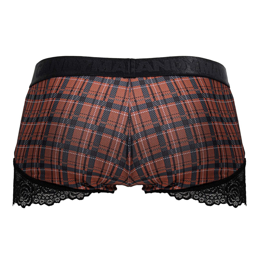 CandyMan 99821 Back to School Trunks Color Red Plaid - DealByEthan.gay loves CandyMan