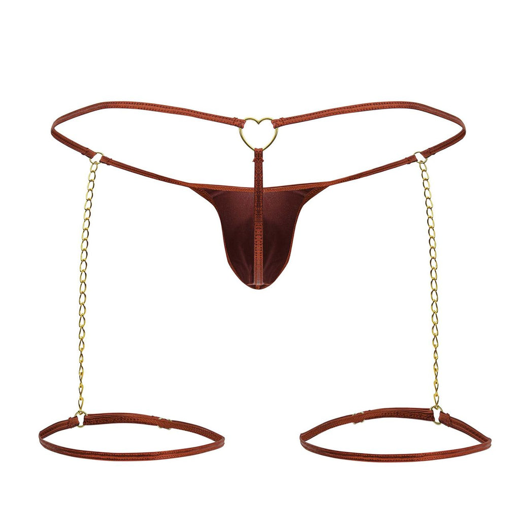 CandyMan 99827 Chain-Garter Thongs Color Red - DealByEthan.gay loves CandyMan