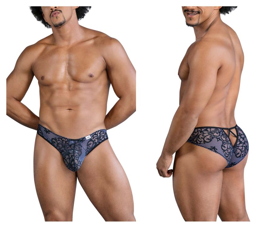 CandyMan 99830 Spitzenslip Farbe Schwarz-Marineblau
