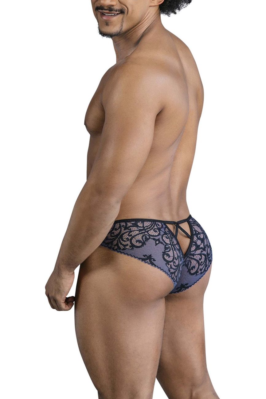 CandyMan 99830 Spitzenslip Farbe Schwarz-Marineblau