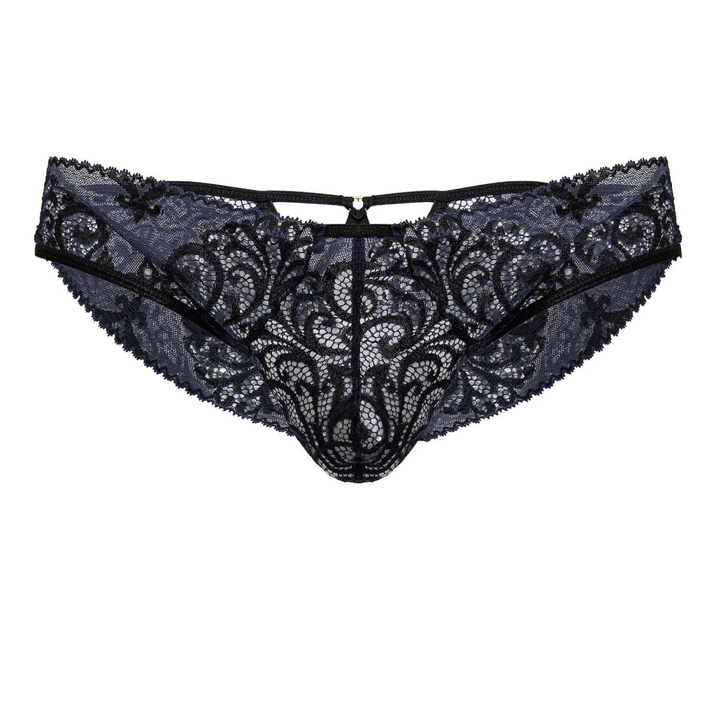 CandyMan 99830 Spitzenslip Farbe Schwarz-Marineblau