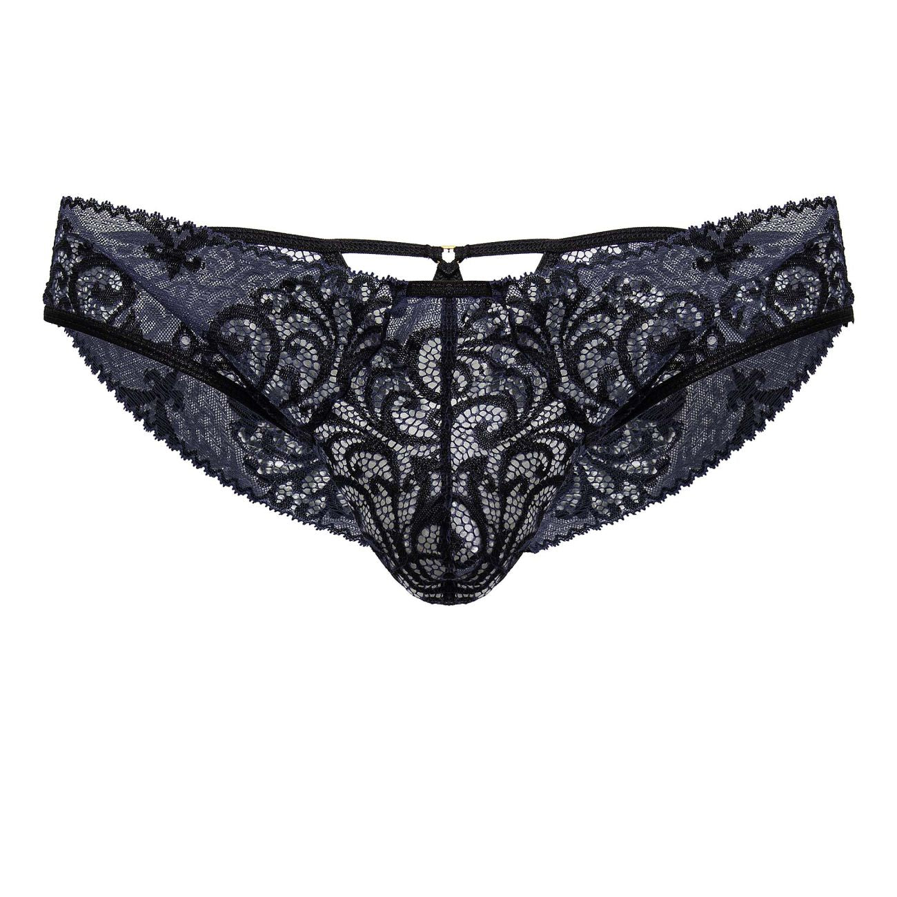 CandyMan 99830 Spitzenslip Farbe Schwarz-Marineblau