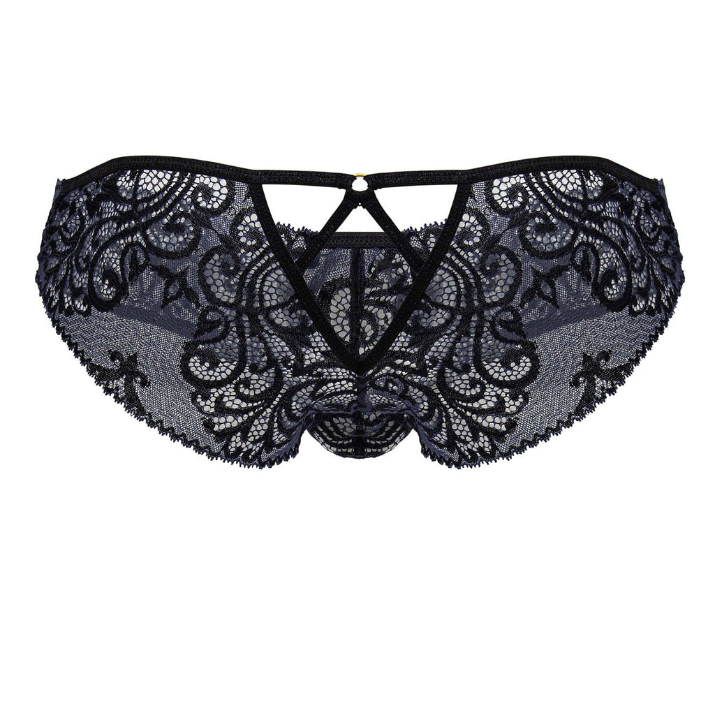 CandyMan 99830 Spitzenslip Farbe Schwarz-Marineblau