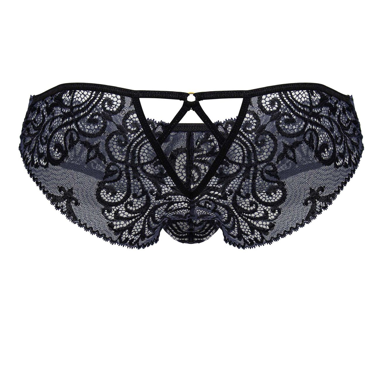 CandyMan 99830 Spitzenslip Farbe Schwarz-Marineblau