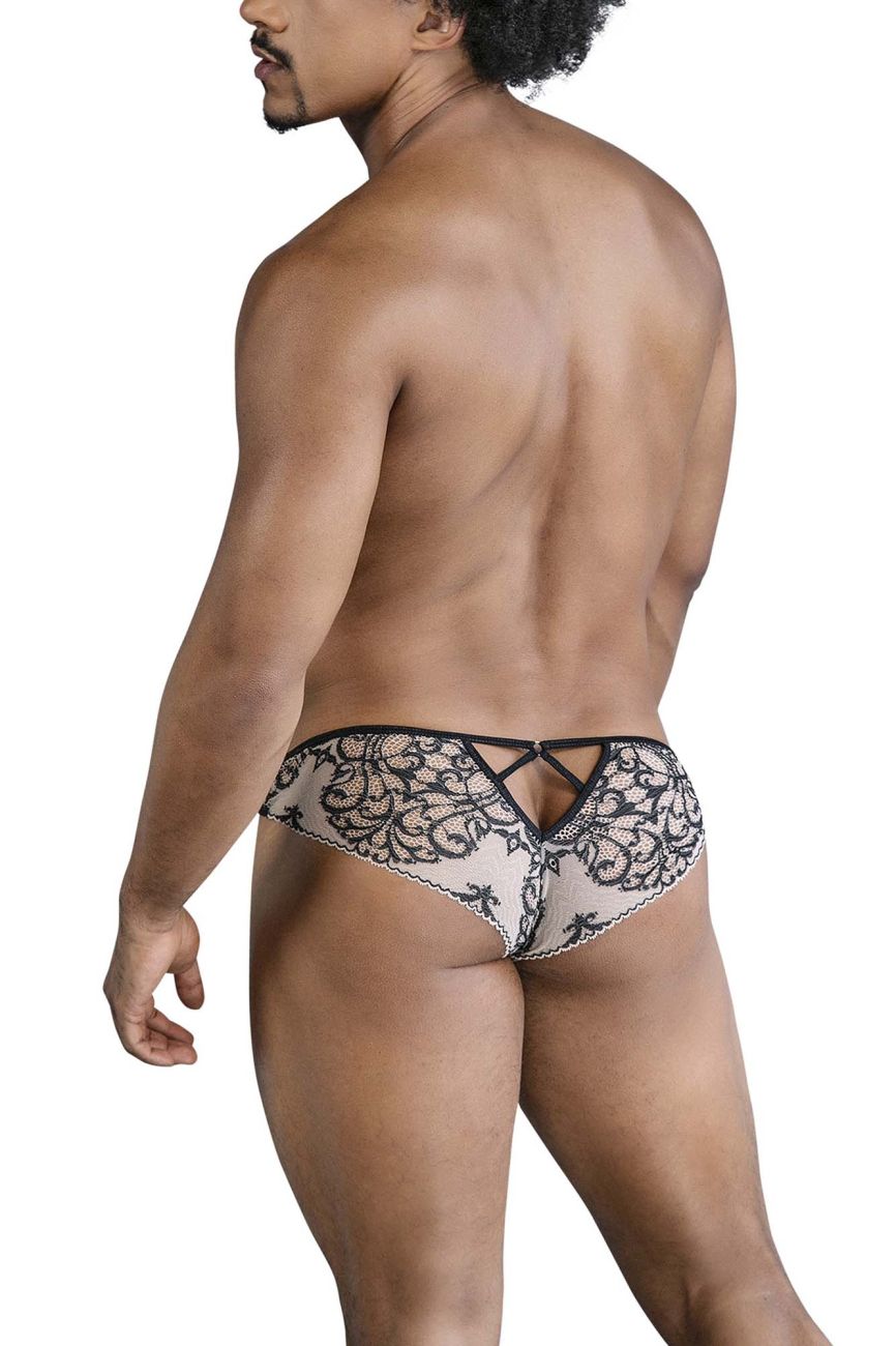 CandyMan 99830 Spitzenslip Farbe Nude-Schwarz