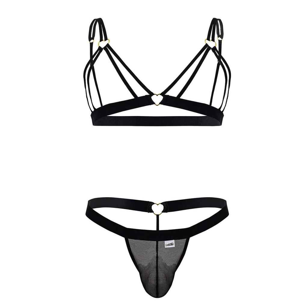CandyMan 99838 Two Piece Outfit Color Black - DealByEthan.gay loves CandyMan