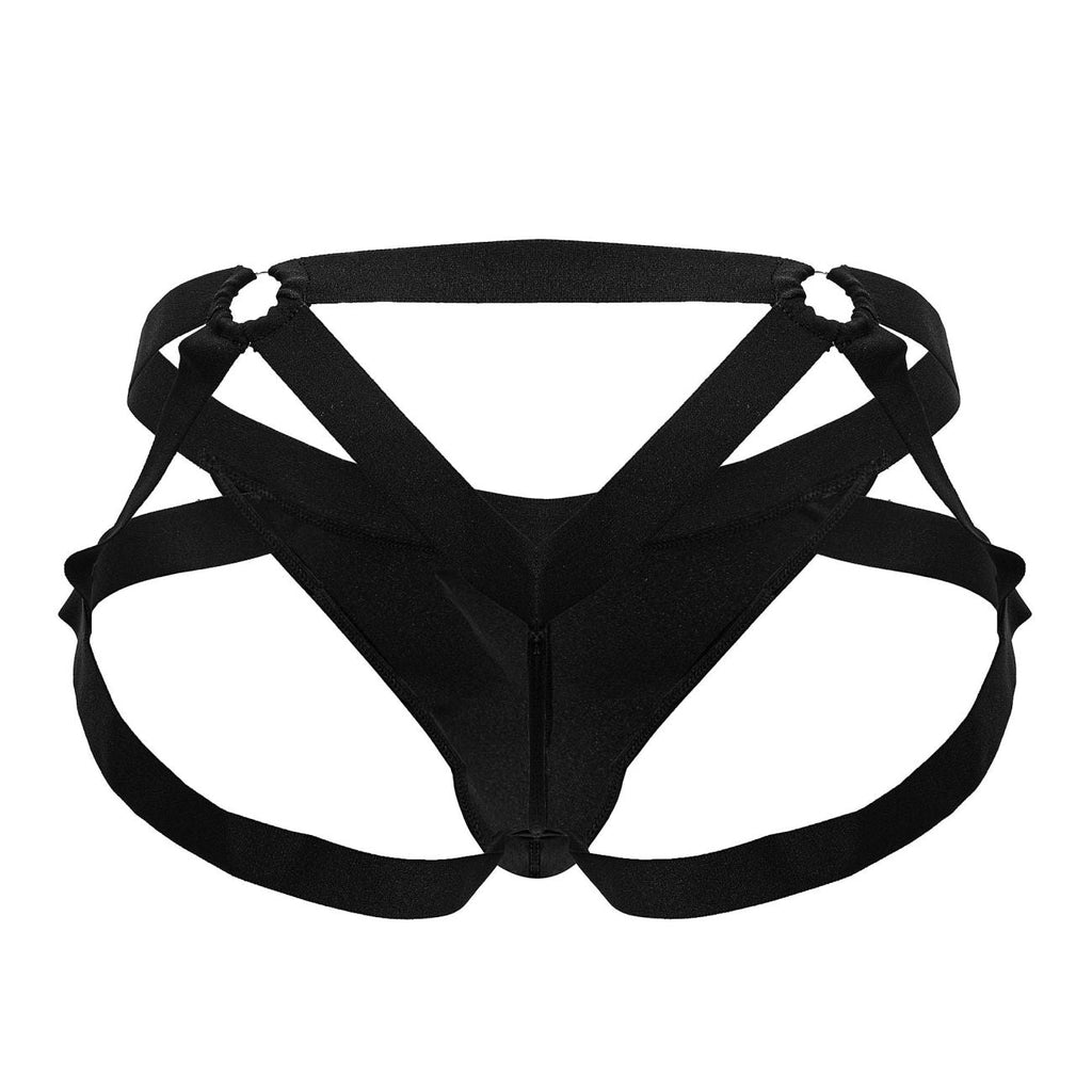 CandyMan 99840 Crisscross Thongs Color Black - DealByEthan.gay loves CandyMan