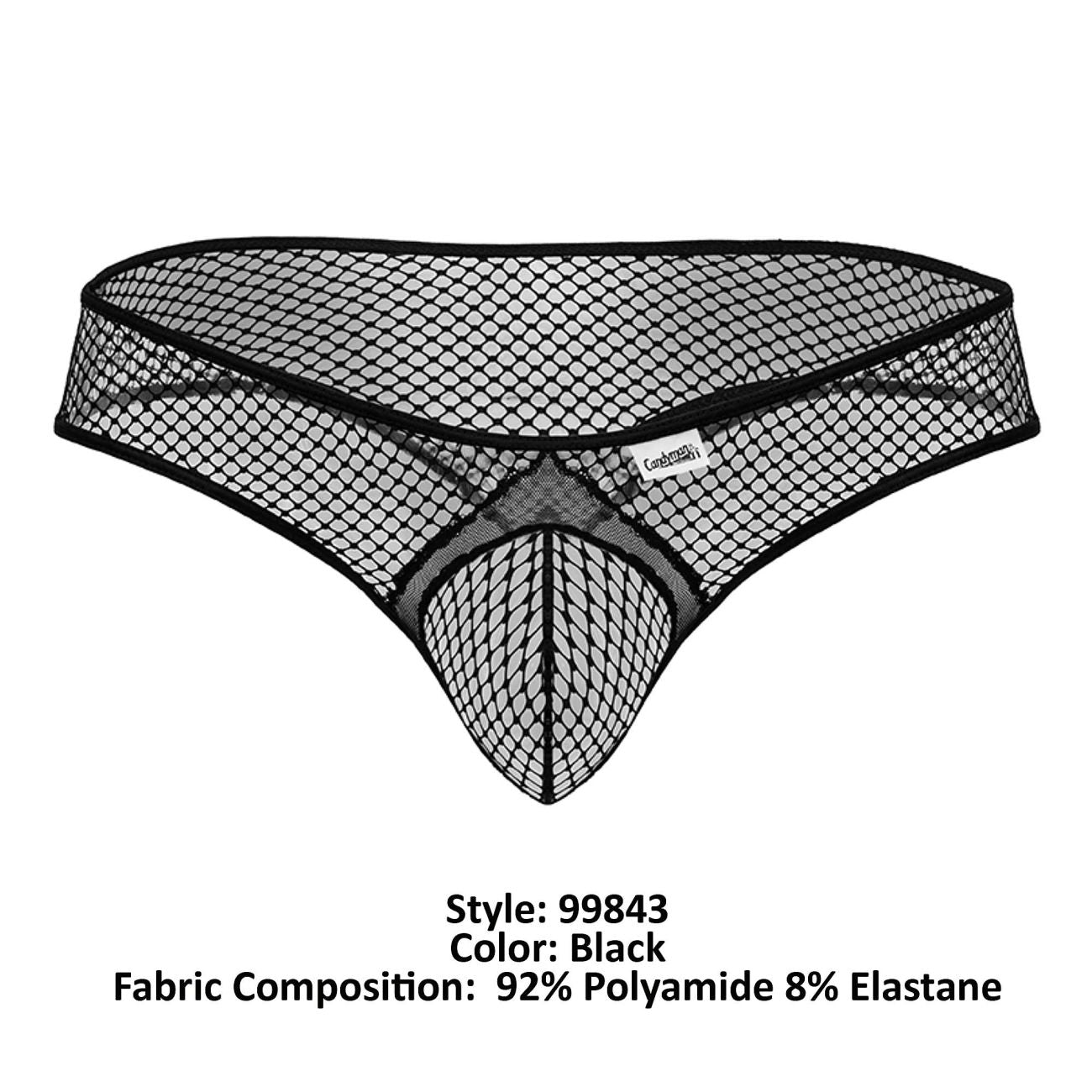 CandyMan 99843 Fishnet Thongs Color Black - DealByEthan.gay loves CandyMan