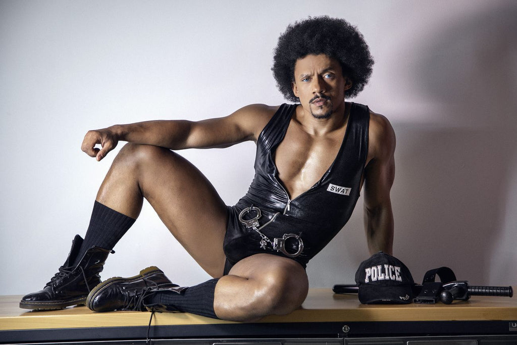 CandyMan 99844 Police Bodysuit Color Black - DealByEthan.gay loves CandyMan