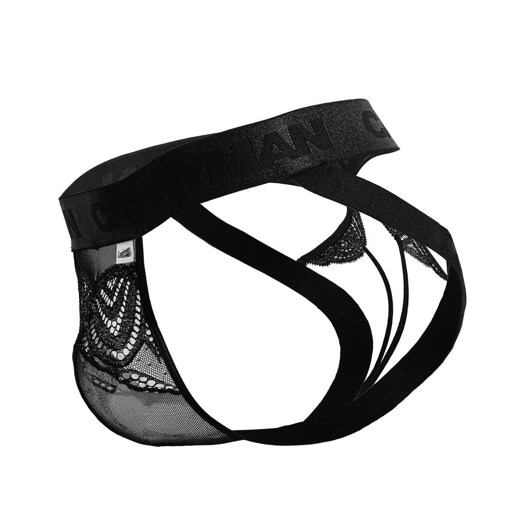 CandyMan 99849 Lace-Mesh Thongs Color Black - DealByEthan.gay loves CandyMan
