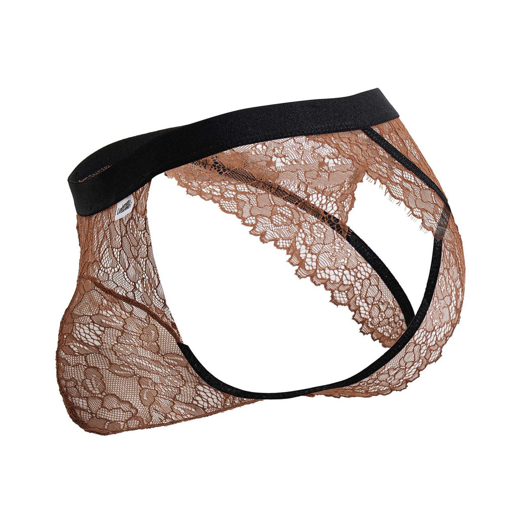 CandyMan 99853 Lace Jockstrap Color Black-Terracotta - DealByEthan.gay loves CandyMan