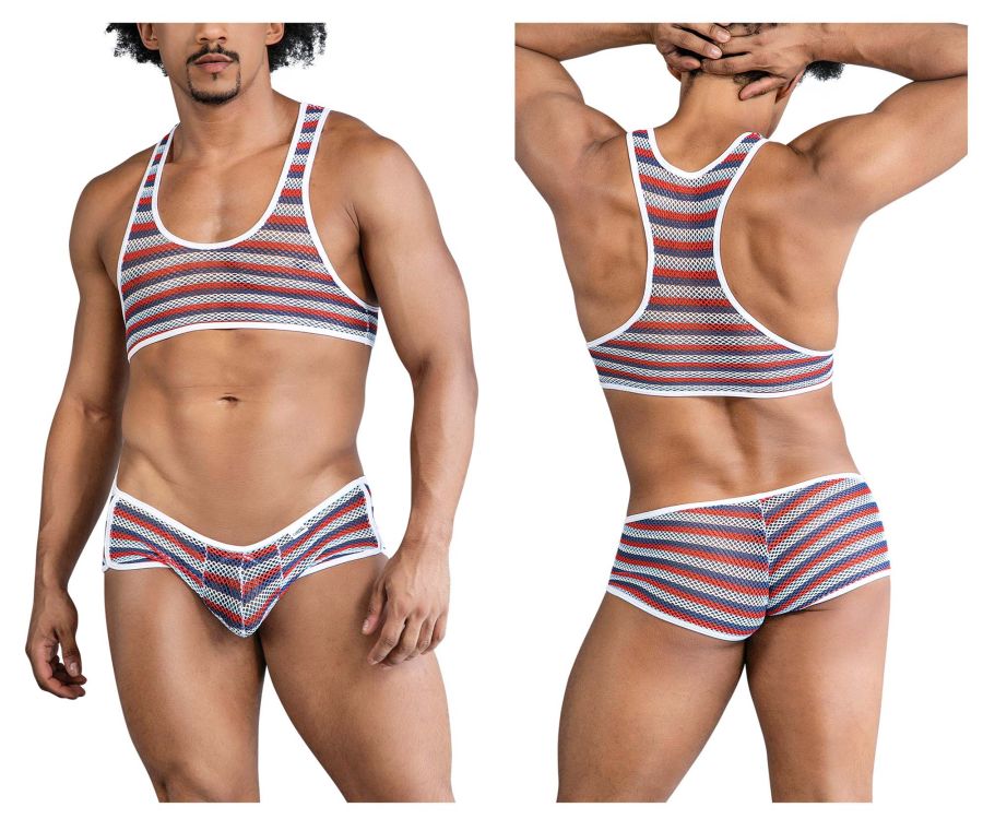 CandyMan 99859 Two Piece Outfit Color Stripes - DealByEthan.gay loves CandyMan