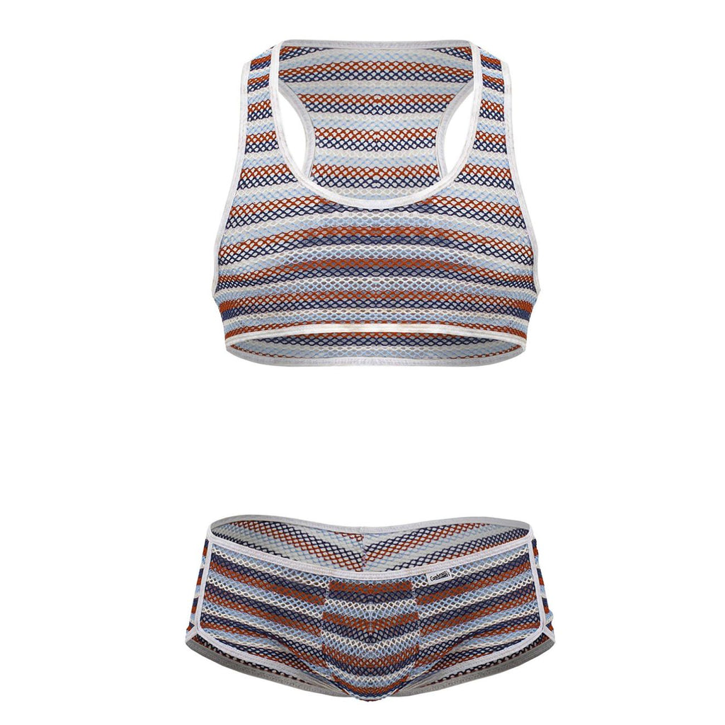 CandyMan 99859 Two Piece Outfit Color Stripes - DealByEthan.gay loves CandyMan
