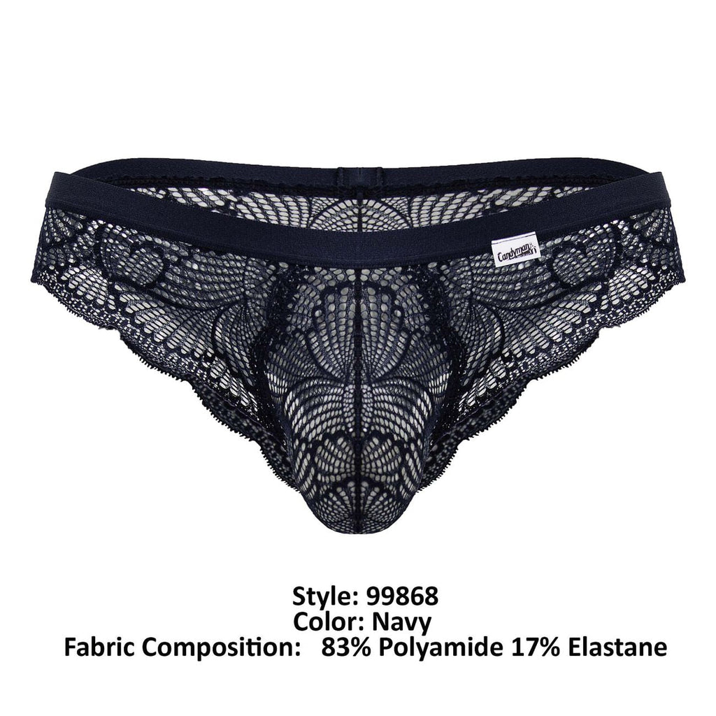 CandyMan 99868 Lace Briefs Color Navy - DealByEthan.gay loves CandyMan