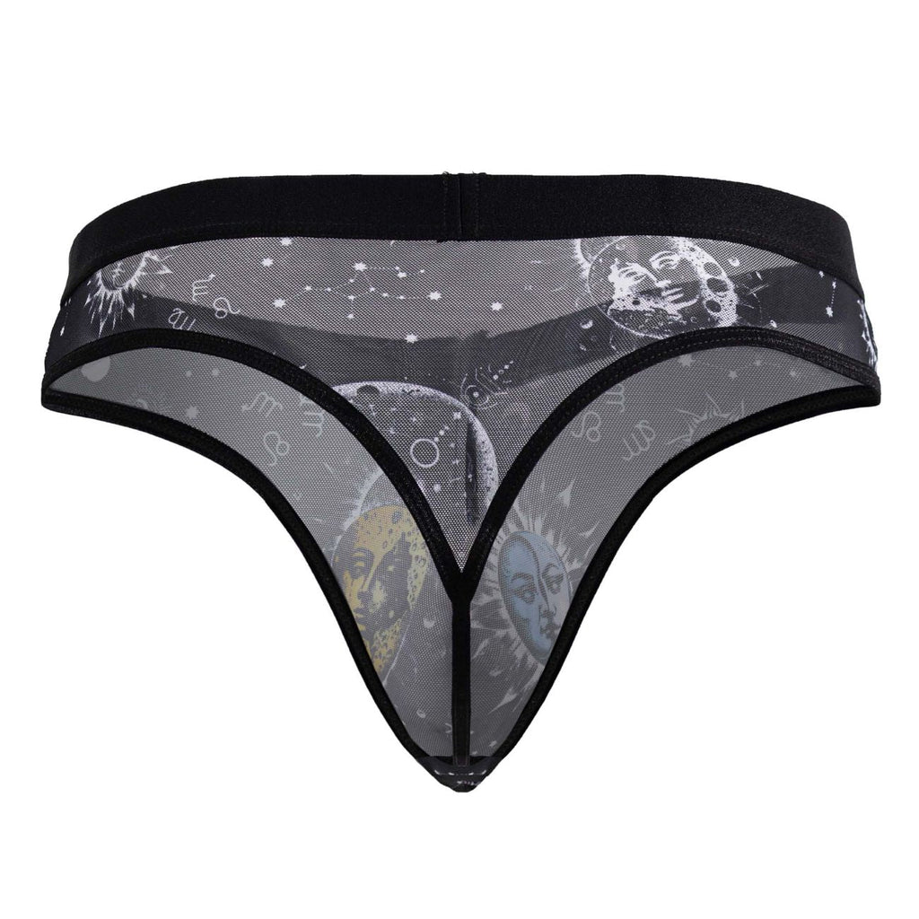 CandyMan 99885 Sun Moon Thongs Color Black-White - DealByEthan.gay loves CandyMan