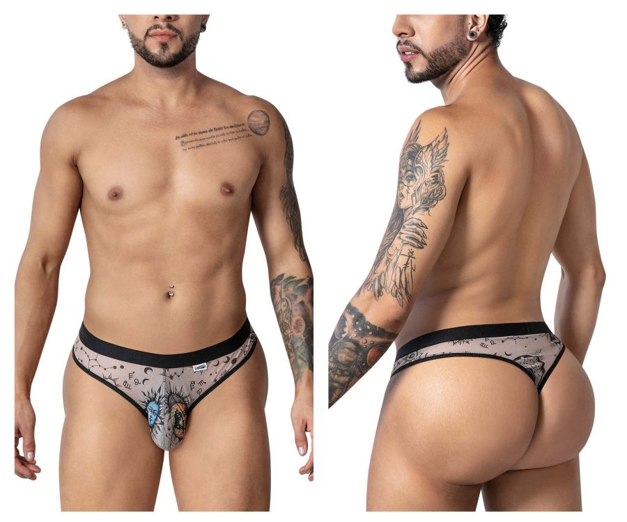 CandyMan 99885 Sun Moon Thongs Color Nude-Black - DealByEthan.gay loves CandyMan