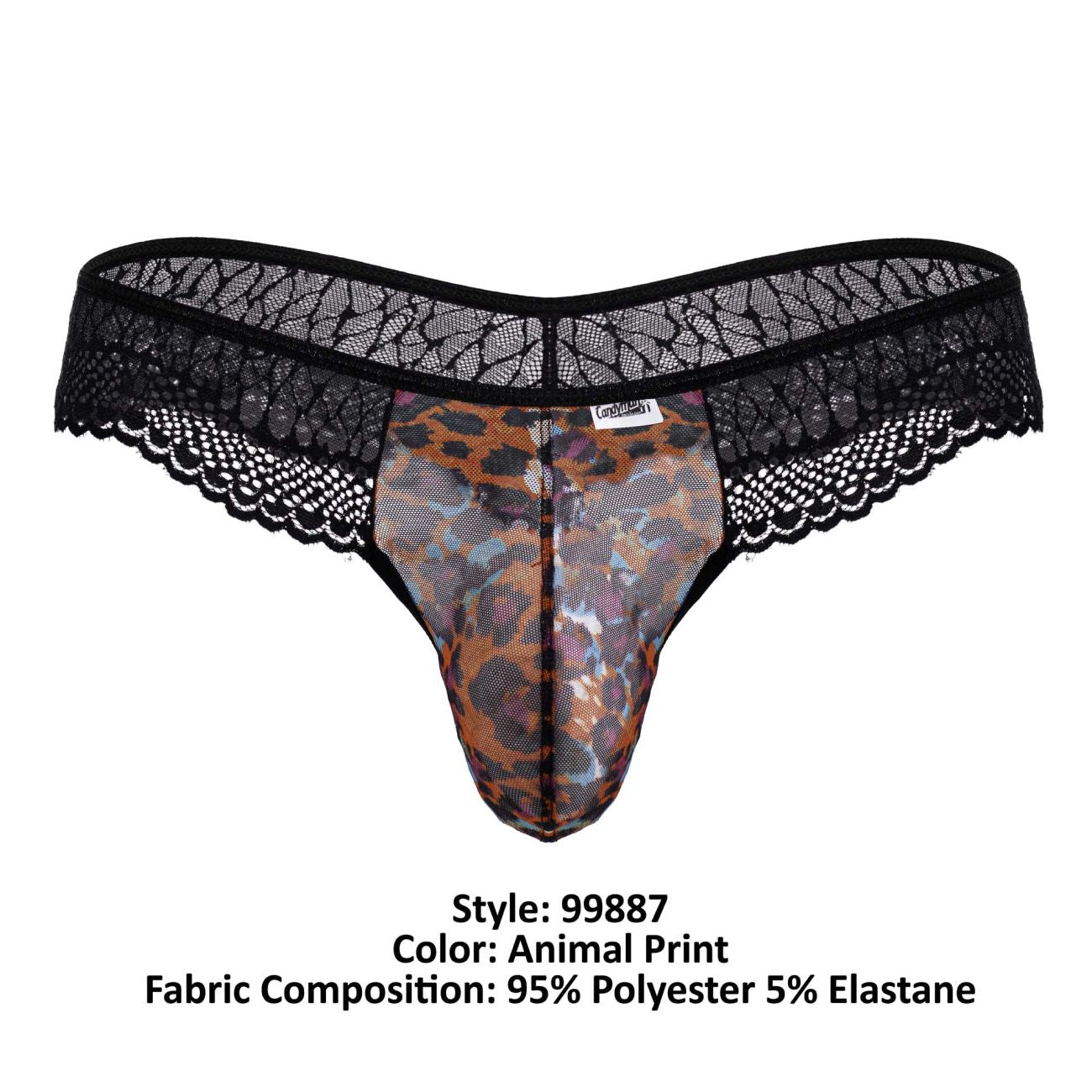 CandyMan 99887 Leopard Thongs Color Animal Print - DealByEthan.gay loves CandyMan