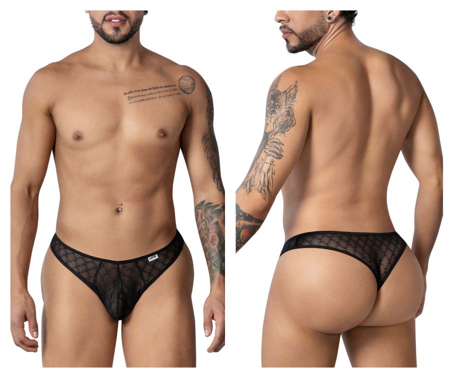 CandyMan 99894 Geometric Mesh Briefs Color Black - DealByEthan.gay loves CandyMan
