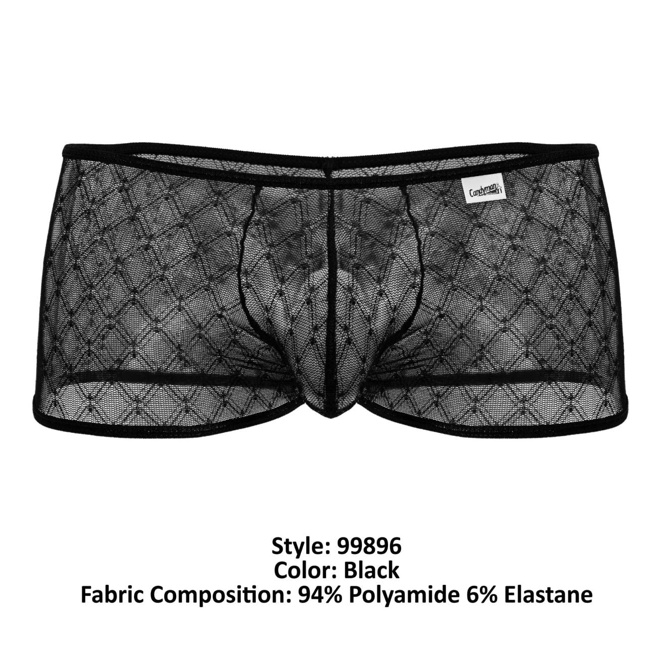CandyMan 99896 Geometric Mesh Trunks Color Black - DealByEthan.gay loves CandyMan