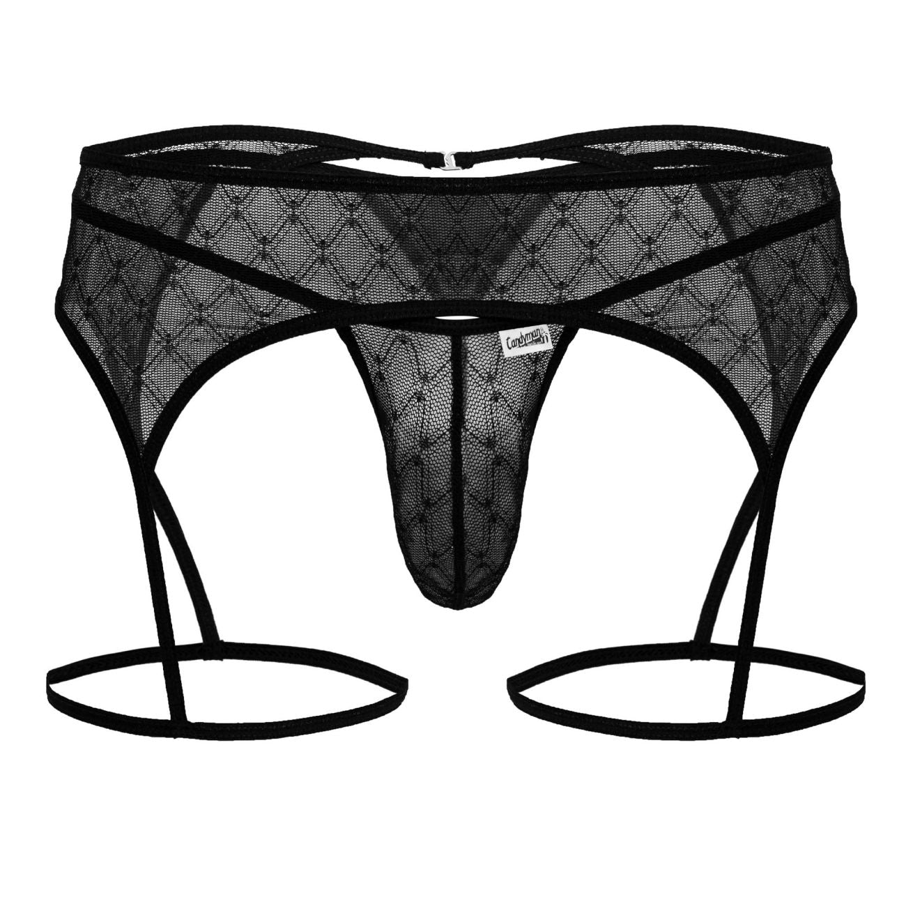 CandyMan 99898 Geometric Mesh Thongs Color Black - DealByEthan.gay loves CandyMan