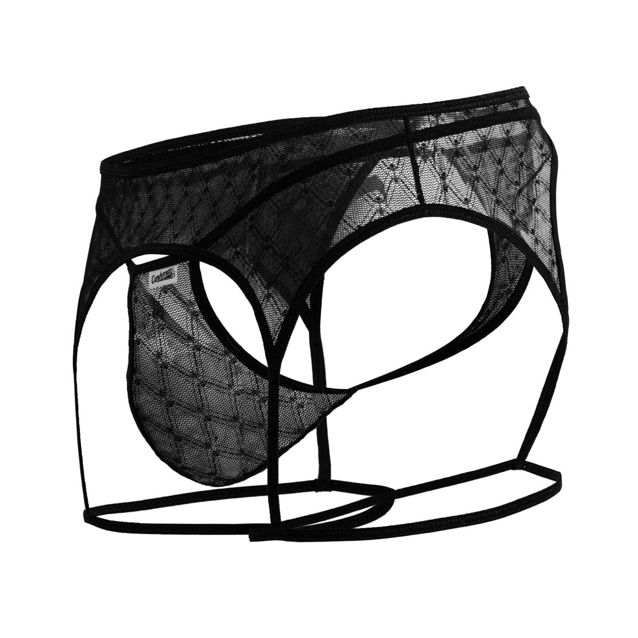 CandyMan 99898 Geometric Mesh Thongs Color Black - DealByEthan.gay loves CandyMan