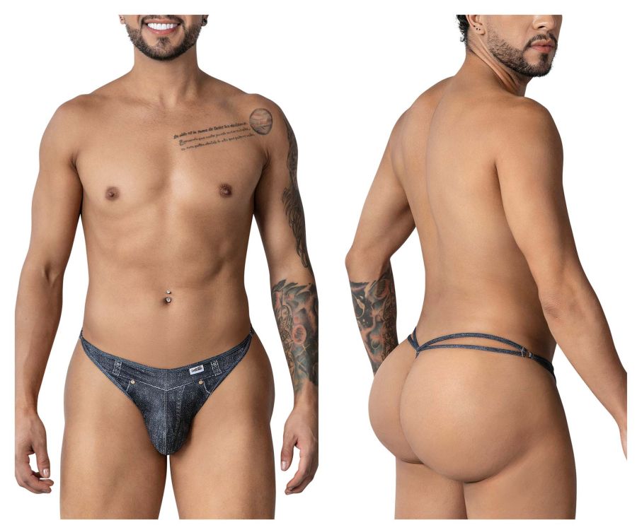 CandyMan 99899 Cowboy Thongs Color Denim Black - DealByEthan.gay loves CandyMan