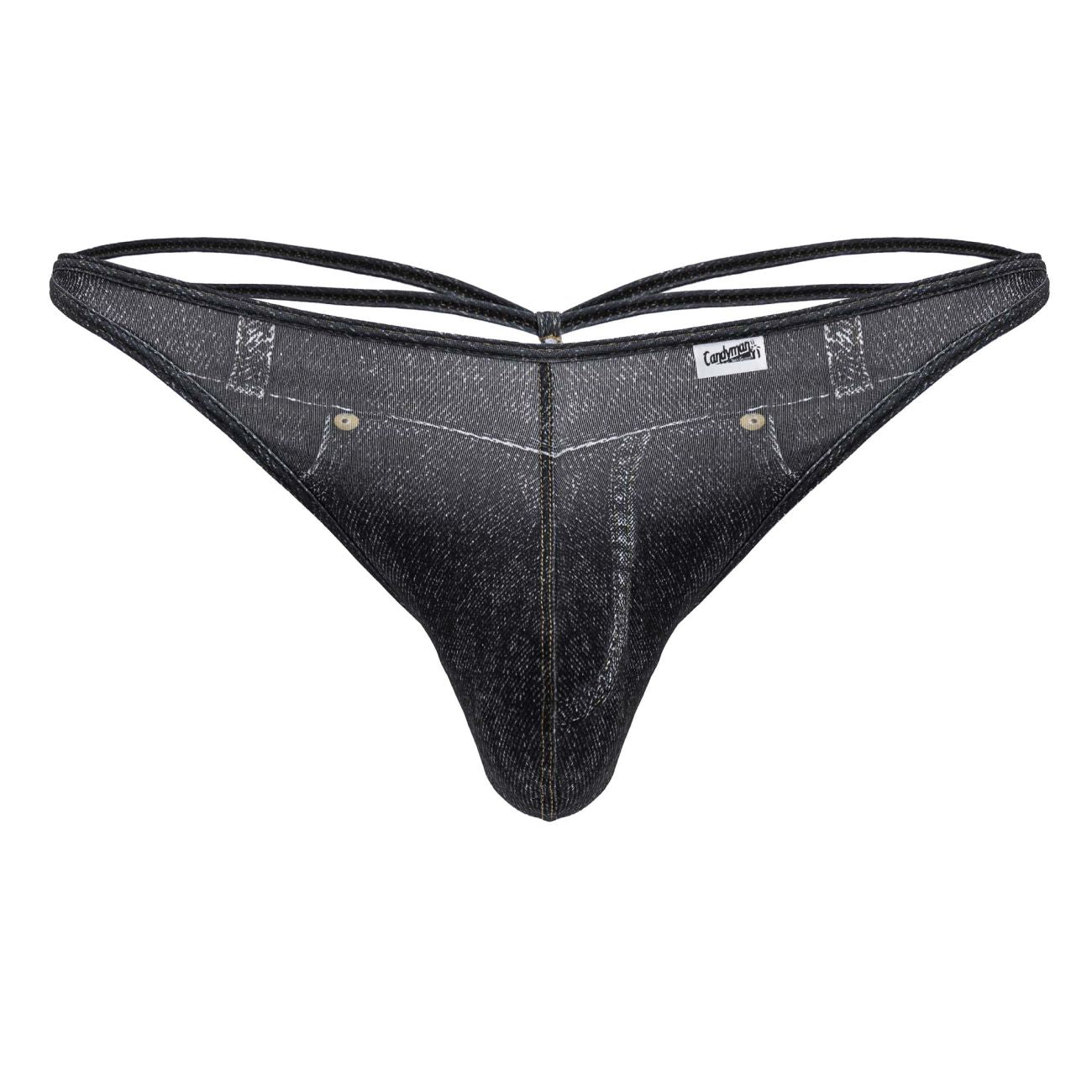 CandyMan 99899 Cowboy Thongs Color Denim Black - DealByEthan.gay loves CandyMan
