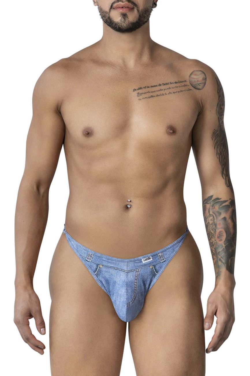 CandyMan 99899 Cowboy Thongs Color Denim Blue - DealByEthan.gay loves CandyMan