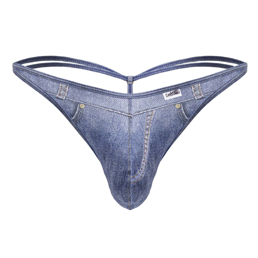 CandyMan 99899 Cowboy Thongs Color Denim Blue - DealByEthan.gay loves CandyMan