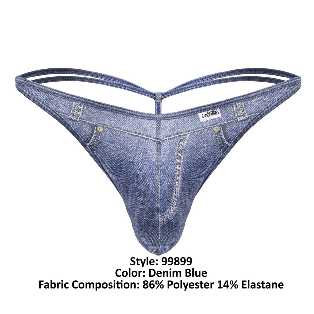 CandyMan 99899 Cowboy Thongs Color Denim Blue - DealByEthan.gay loves CandyMan