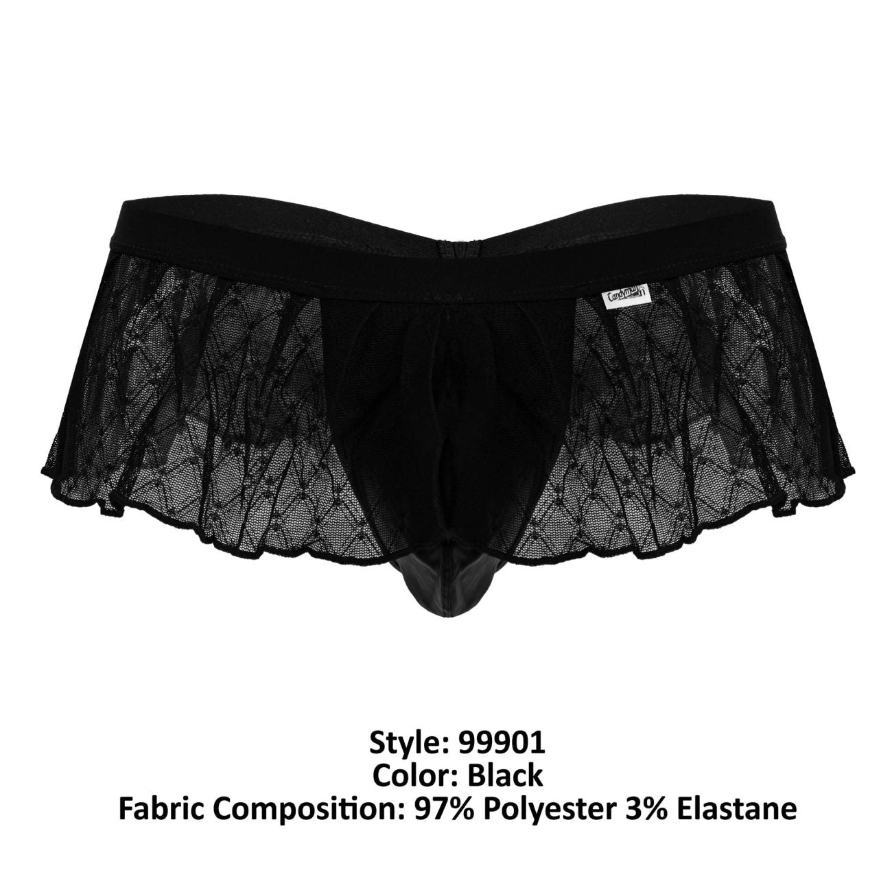 CandyMan 99901 Geometric Mesh Thongs Color Black - DealByEthan.gay loves CandyMan