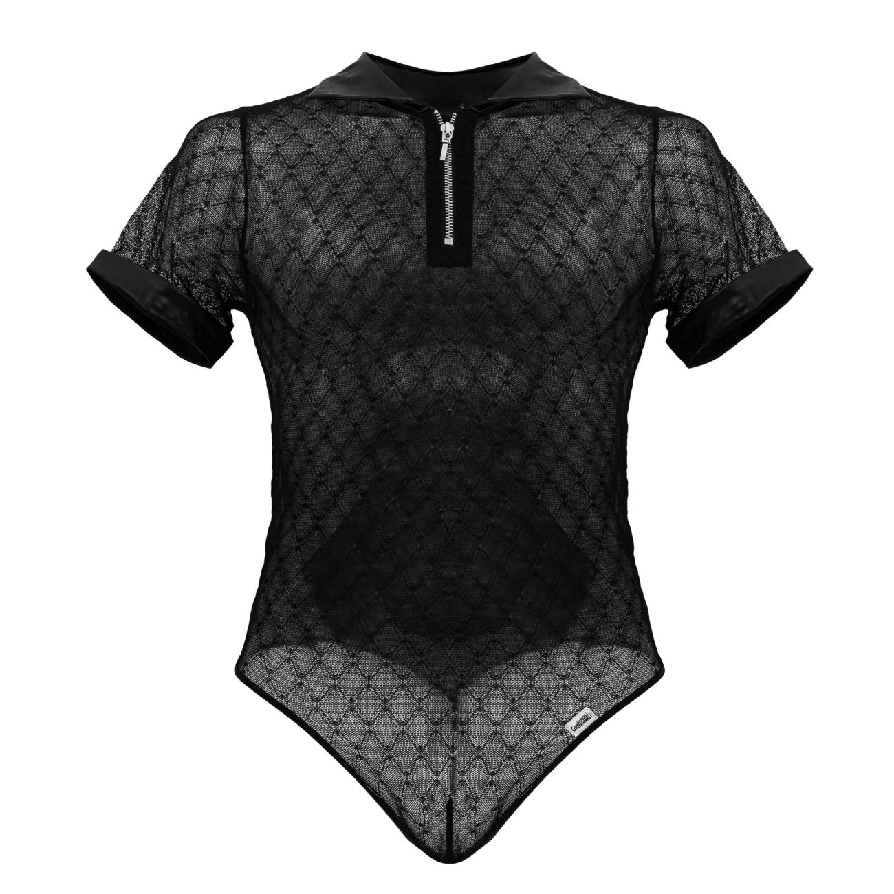 CandyMan 99902 Geometric Mesh Bodysuit Color Black - DealByEthan.gay loves CandyMan