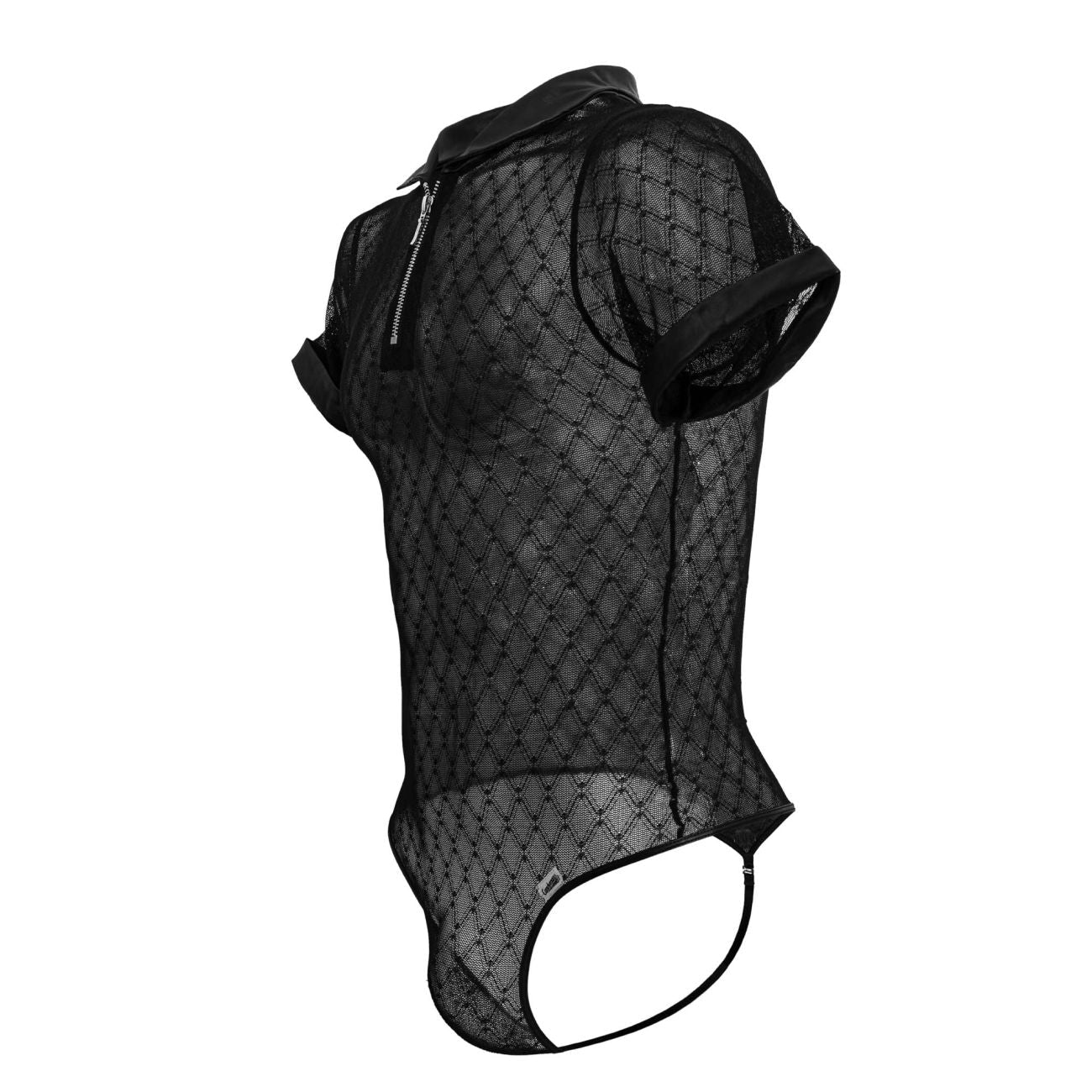 CandyMan 99902 Geometric Mesh Bodysuit Color Black - DealByEthan.gay loves CandyMan