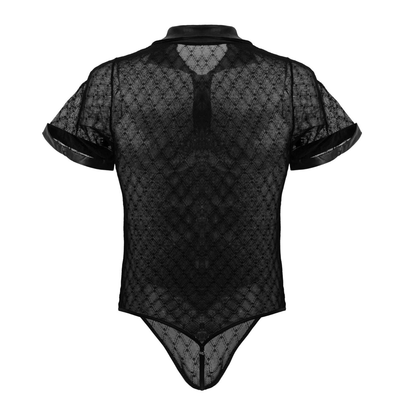 CandyMan 99902 Geometric Mesh Bodysuit Color Black - DealByEthan.gay loves CandyMan