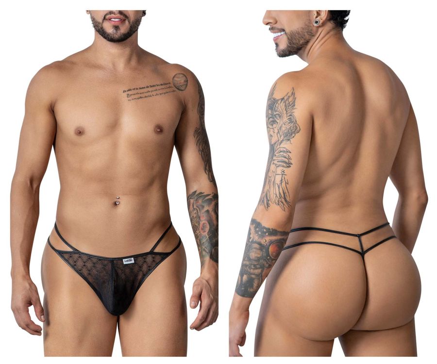 CandyMan 99903 Geometric Mesh Thongs Color Black - DealByEthan.gay loves CandyMan